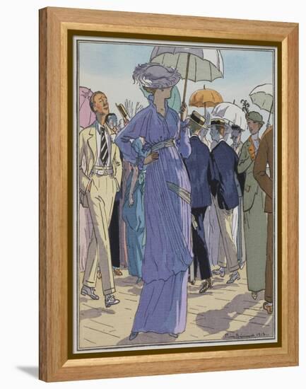 Fashion Illustration of Cheruit's Beach Dress by Pierre Brissanol-Stapleton Collection-Framed Premier Image Canvas