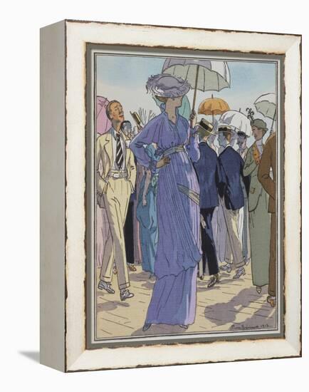 Fashion Illustration of Cheruit's Beach Dress by Pierre Brissanol-Stapleton Collection-Framed Premier Image Canvas