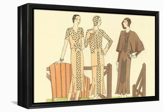 Fashion Illustration, Three Dresses-null-Framed Stretched Canvas