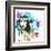 Fashion Illustration with a Face and Bright Free Hand Spots-A Frants-Framed Art Print