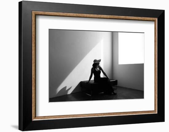 Fashion Lady with Hat-Paulo Medeiros-Framed Photographic Print