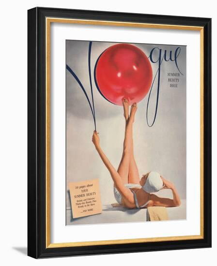 Fashion Magazine - Summer Beauty Issue - Vintage Magazine Cover 1941-Horst P. Horst-Framed Art Print