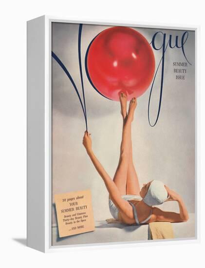 Fashion Magazine - Summer Beauty Issue - Vintage Magazine Cover 1941-Horst P. Horst-Framed Stretched Canvas