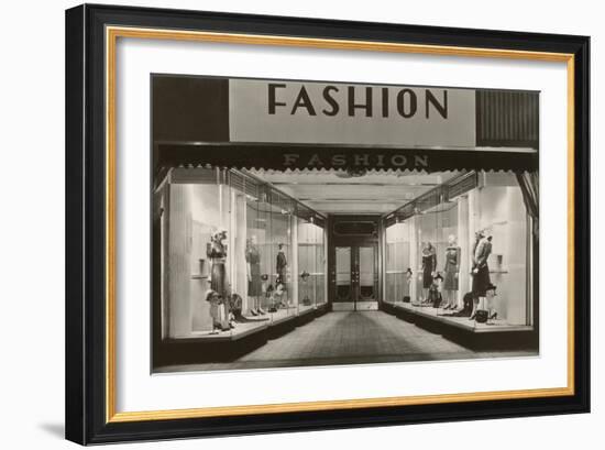 Fashion, Manikins in Windows-null-Framed Art Print