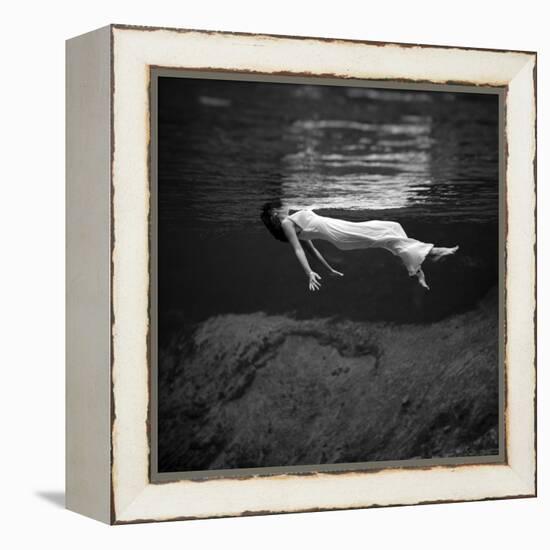 Fashion Model Floating In Water, 1947-Science Source-Framed Premier Image Canvas