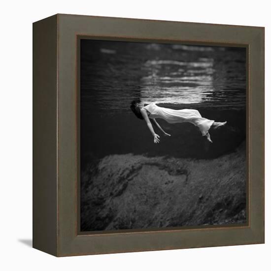 Fashion Model Floating In Water, 1947-Science Source-Framed Premier Image Canvas