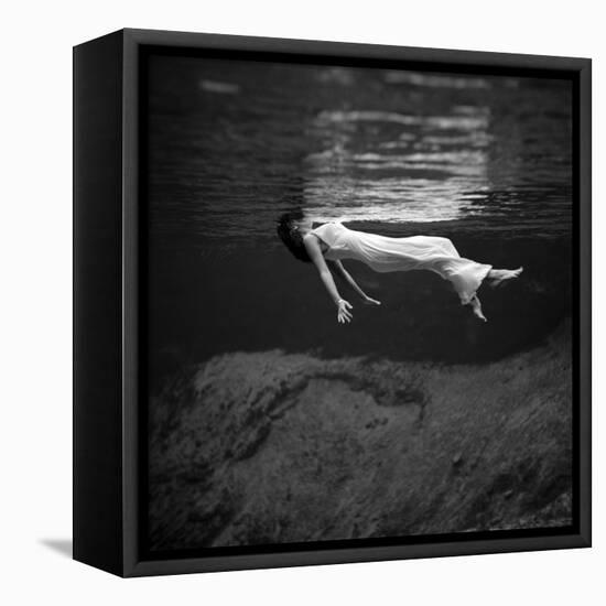 Fashion Model Floating In Water, 1947-Science Source-Framed Premier Image Canvas