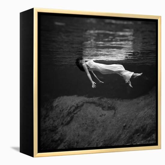 Fashion Model Floating In Water, 1947-Science Source-Framed Premier Image Canvas