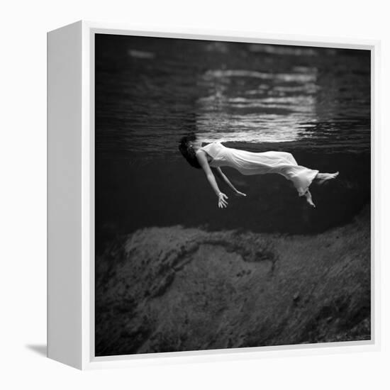 Fashion Model Floating In Water, 1947-Science Source-Framed Premier Image Canvas