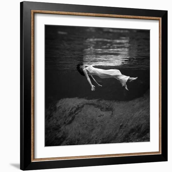 Fashion Model Floating In Water, 1947-Science Source-Framed Giclee Print