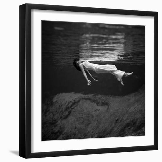Fashion Model Floating In Water, 1947-Science Source-Framed Giclee Print