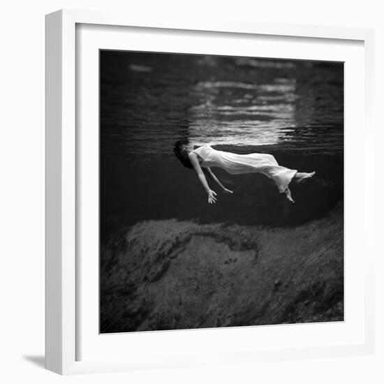 Fashion Model Floating In Water, 1947-Science Source-Framed Giclee Print