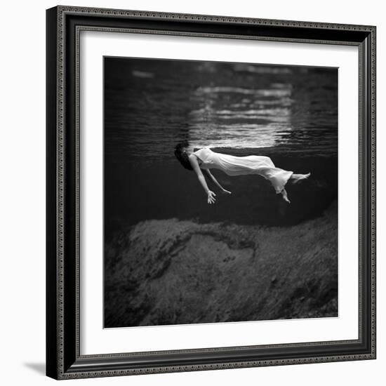 Fashion Model Floating In Water, 1947-Science Source-Framed Giclee Print