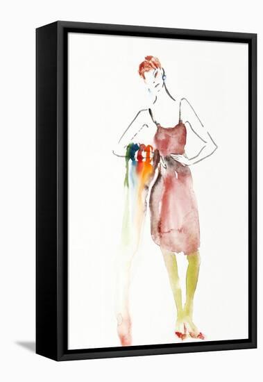 Fashion Model with Bangles-Susan Adams-Framed Premier Image Canvas