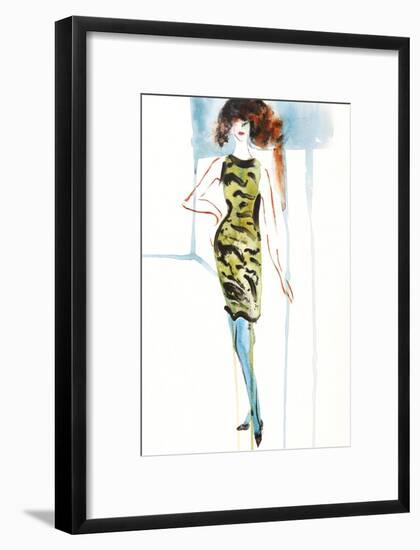 Fashion model with Red Hair-Susan Adams-Framed Giclee Print