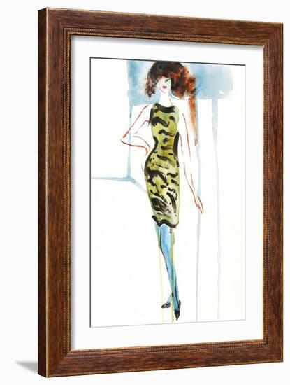 Fashion model with Red Hair-Susan Adams-Framed Giclee Print