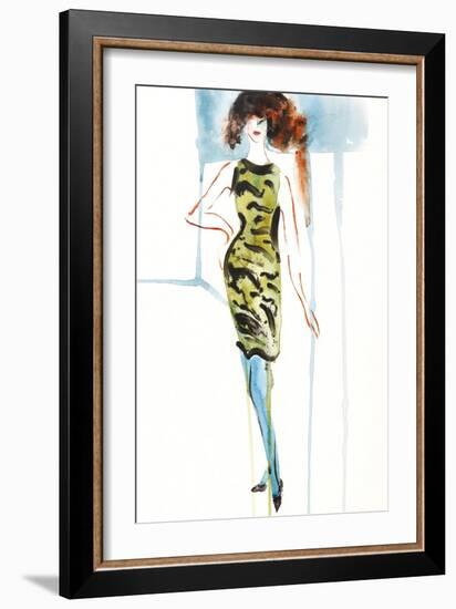 Fashion model with Red Hair-Susan Adams-Framed Giclee Print