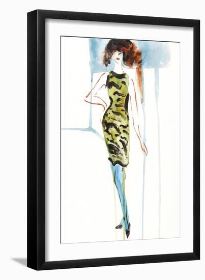 Fashion model with Red Hair-Susan Adams-Framed Giclee Print