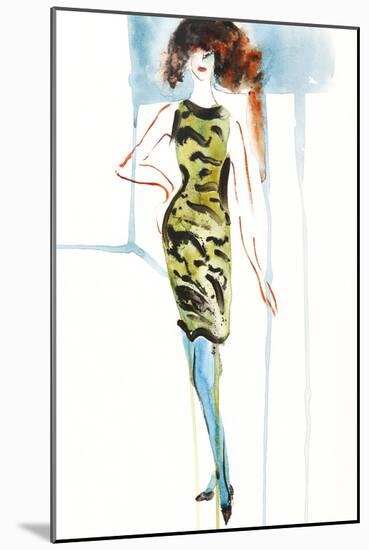 Fashion model with Red Hair-Susan Adams-Mounted Giclee Print