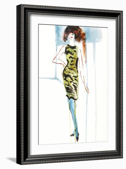 Fashion model with Red Hair-Susan Adams-Framed Giclee Print