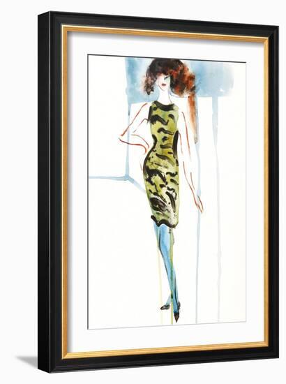 Fashion model with Red Hair-Susan Adams-Framed Giclee Print