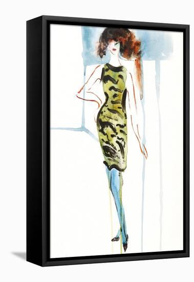 Fashion model with Red Hair-Susan Adams-Framed Premier Image Canvas