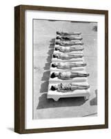 Fashion Models Wearing Swimsuits at a Florida Pool-Lisa Larsen-Framed Photographic Print