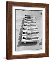 Fashion Models Wearing Swimsuits at a Florida Pool-Lisa Larsen-Framed Photographic Print