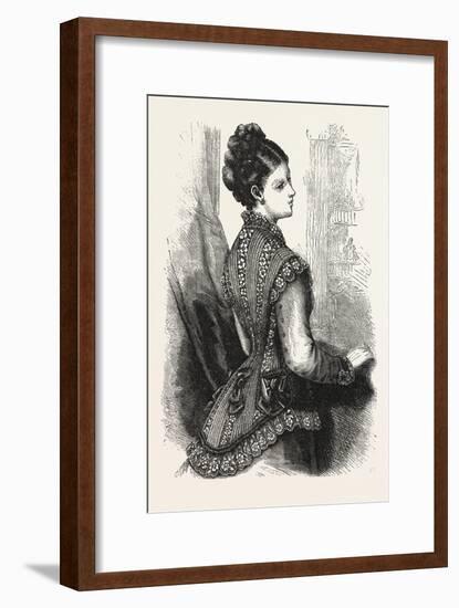 Fashion, Net Insertion and Lace Sleeveless Jacket, 1876, Uk-null-Framed Giclee Print