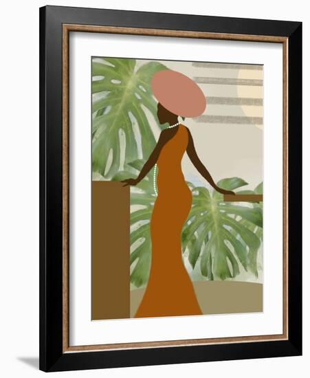 Fashion Orange Dress-Matthew Piotrowicz-Framed Art Print