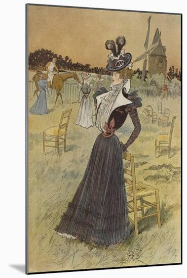 Fashion Plate, at Longchamp, Illustration from 'La Nouvelle Mode', 1897-Felix Fournery-Mounted Giclee Print