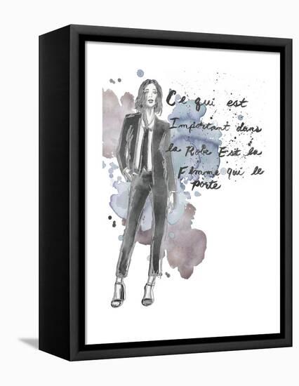 Fashion Quotes III-Naomi McCavitt-Framed Stretched Canvas