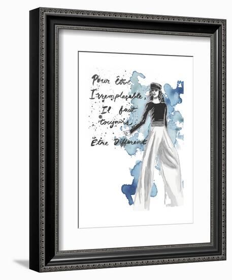 Fashion Quotes IV-Naomi McCavitt-Framed Art Print