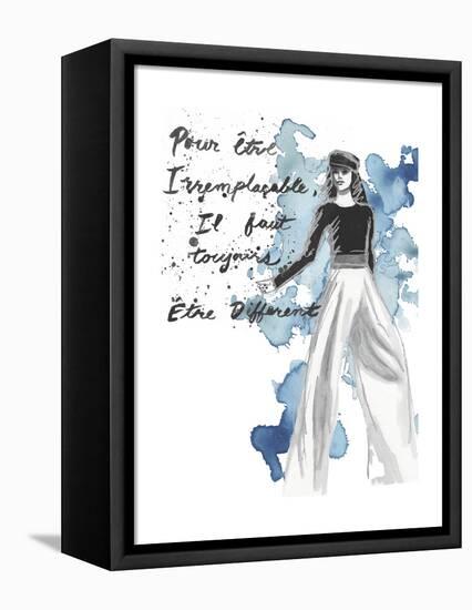 Fashion Quotes IV-Naomi McCavitt-Framed Stretched Canvas