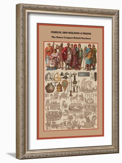 Fashion, Ship Building and Trades the Danes Conquer British Territory-Friedrich Hottenroth-Framed Art Print