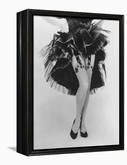 Fashion Shot of Elaborate Garter Made by Andre Richard-Gordon Parks-Framed Premier Image Canvas