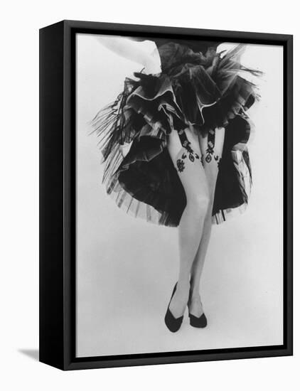 Fashion Shot of Elaborate Garter Made by Andre Richard-Gordon Parks-Framed Premier Image Canvas