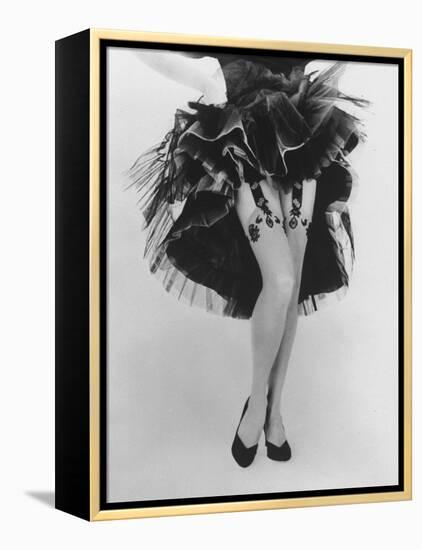 Fashion Shot of Elaborate Garter Made by Andre Richard-Gordon Parks-Framed Premier Image Canvas