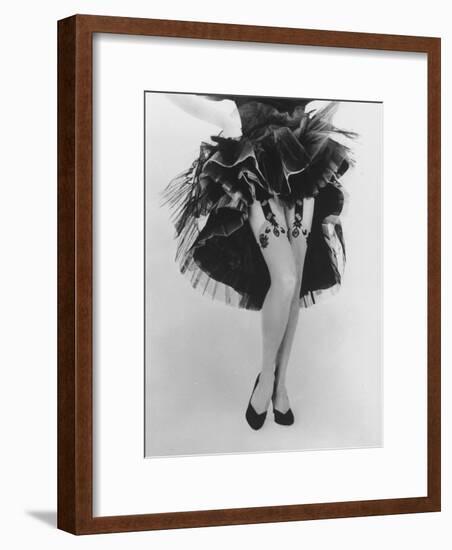 Fashion Shot of Elaborate Garter Made by Andre Richard-Gordon Parks-Framed Premium Photographic Print