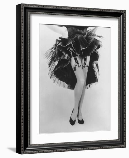 Fashion Shot of Elaborate Garter Made by Andre Richard-Gordon Parks-Framed Premium Photographic Print