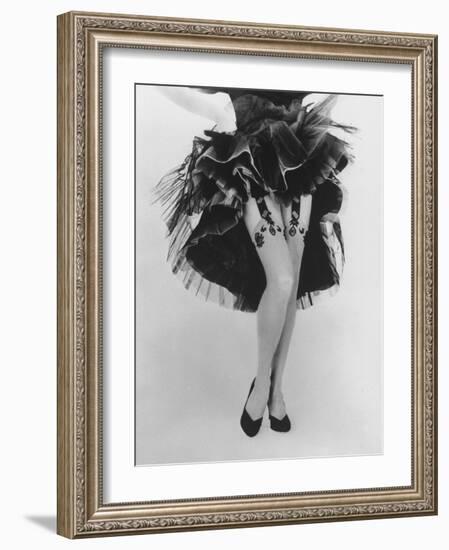 Fashion Shot of Elaborate Garter Made by Andre Richard-Gordon Parks-Framed Photographic Print