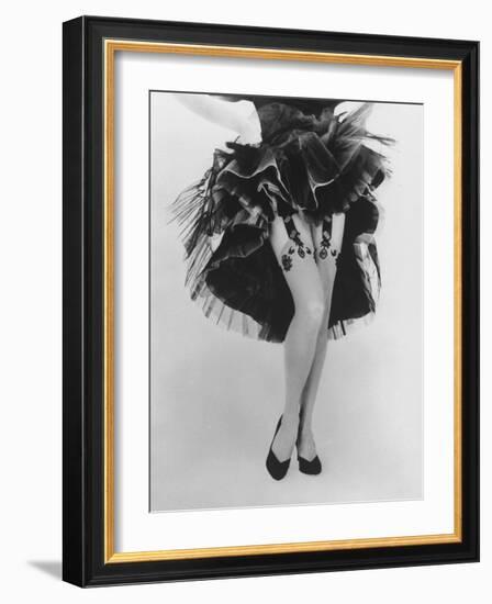 Fashion Shot of Elaborate Garter Made by Andre Richard-Gordon Parks-Framed Photographic Print