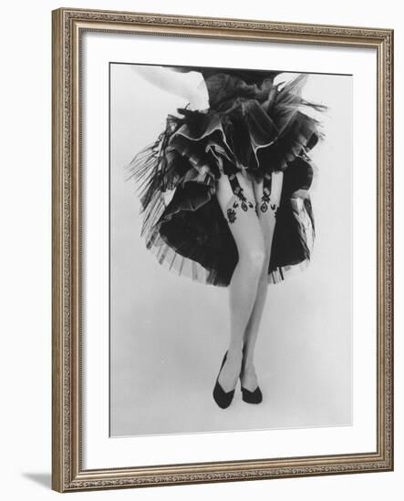 Fashion Shot of Elaborate Garter Made by Andre Richard-Gordon Parks-Framed Photographic Print