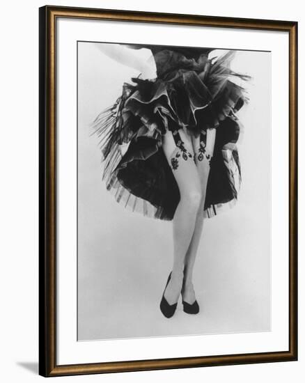 Fashion Shot of Elaborate Garter Made by Andre Richard-Gordon Parks-Framed Photographic Print