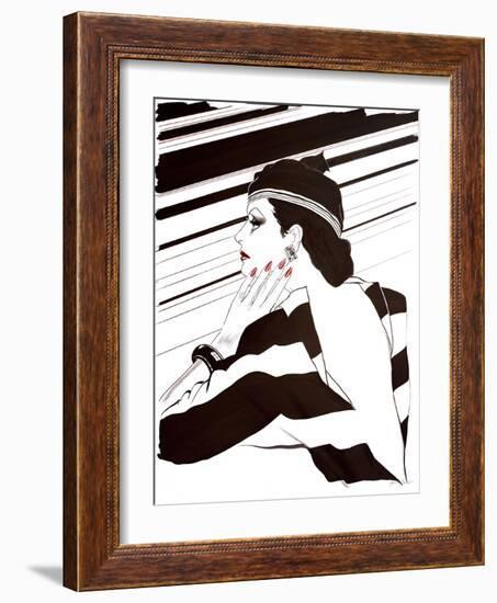 Fashion Women IV-Linda Baliko-Framed Art Print