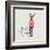 Fashionable Hipster Deer-run4it-Framed Art Print