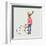 Fashionable Hipster Deer-run4it-Framed Art Print