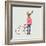 Fashionable Hipster Deer-run4it-Framed Art Print