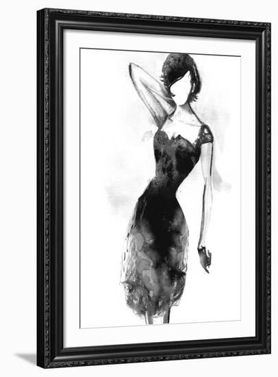 Fashionista - Ebony-Mark Chandon-Framed Giclee Print