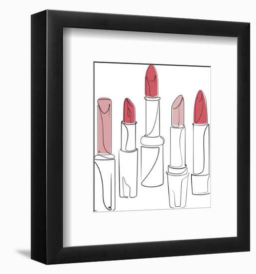 Fashionista - Lipstick Lineup-Dana Shek-Framed Art Print